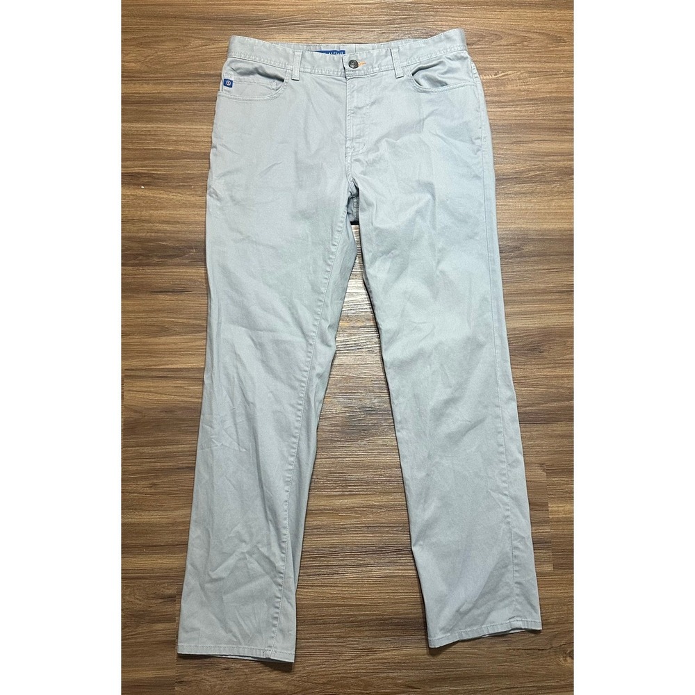 Stitchs Britches 5 Pocket Light Gray Performance Chino Pants Men's Sz 35x32